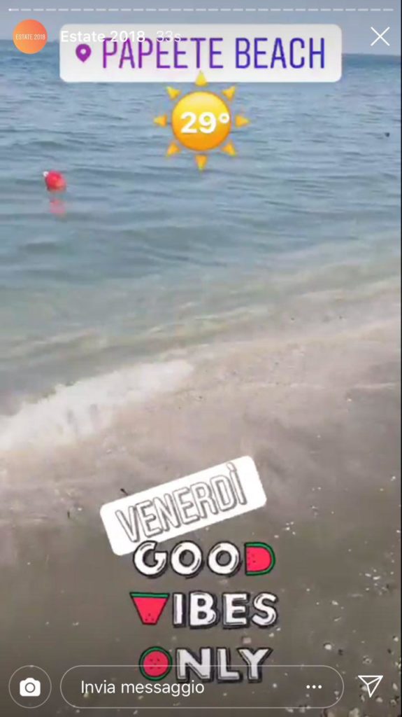 eventi instagram stories papeete beach